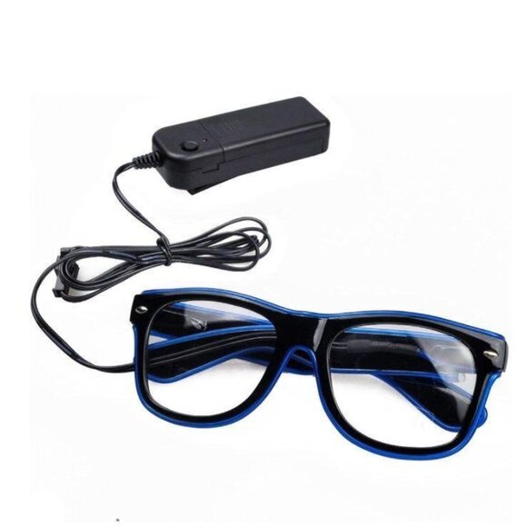 Led Glasses Glow Light Halloween Clear Glasses OS - Picture 7 of 8